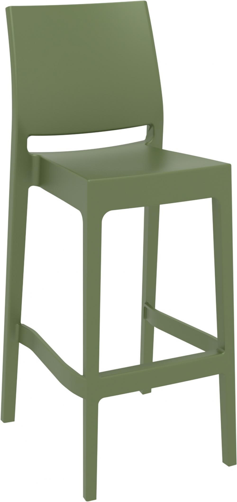 BARHOCKER Kunststoff Oliv - Olivgrün, Kunststoff (45/105/51cm) - CLP