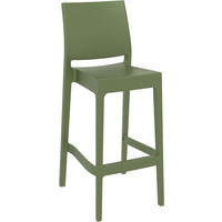 BARHOCKER Kunststoff oliv - Olivgrün, Kunststoff (45/105/51cm) - CLP