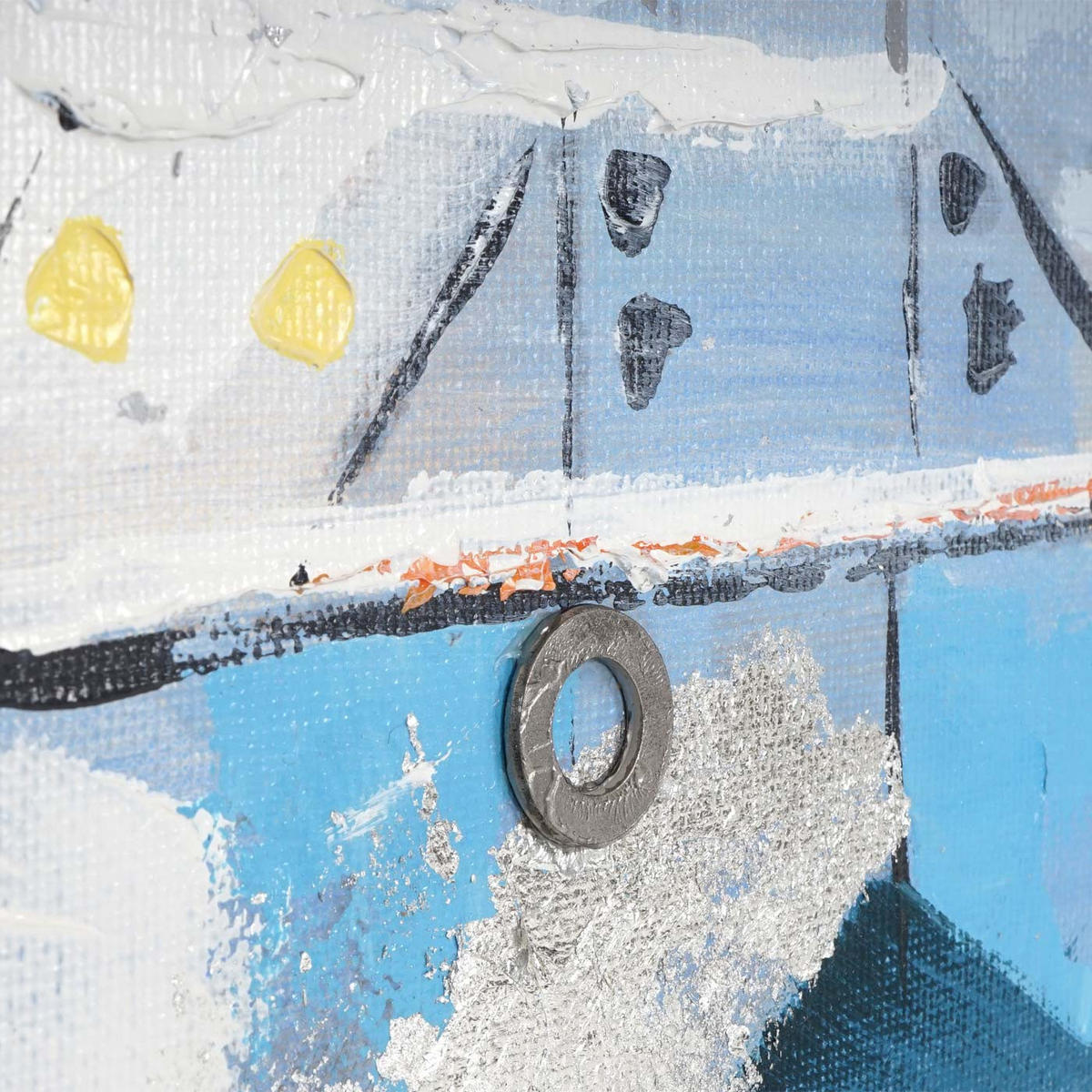 ÖLGEMÄLDE BOOTE HANDGEMALT Mehrfarbig - Multicolor, Textil (140/70cm) - MCW