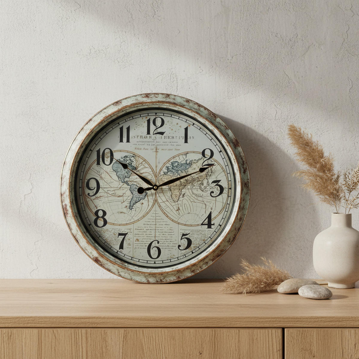 WANDUHR Ramsey Beige 50/5/50 cm Kunstoff - Beige, Kunststoff (50/50/5cm) - Mondex