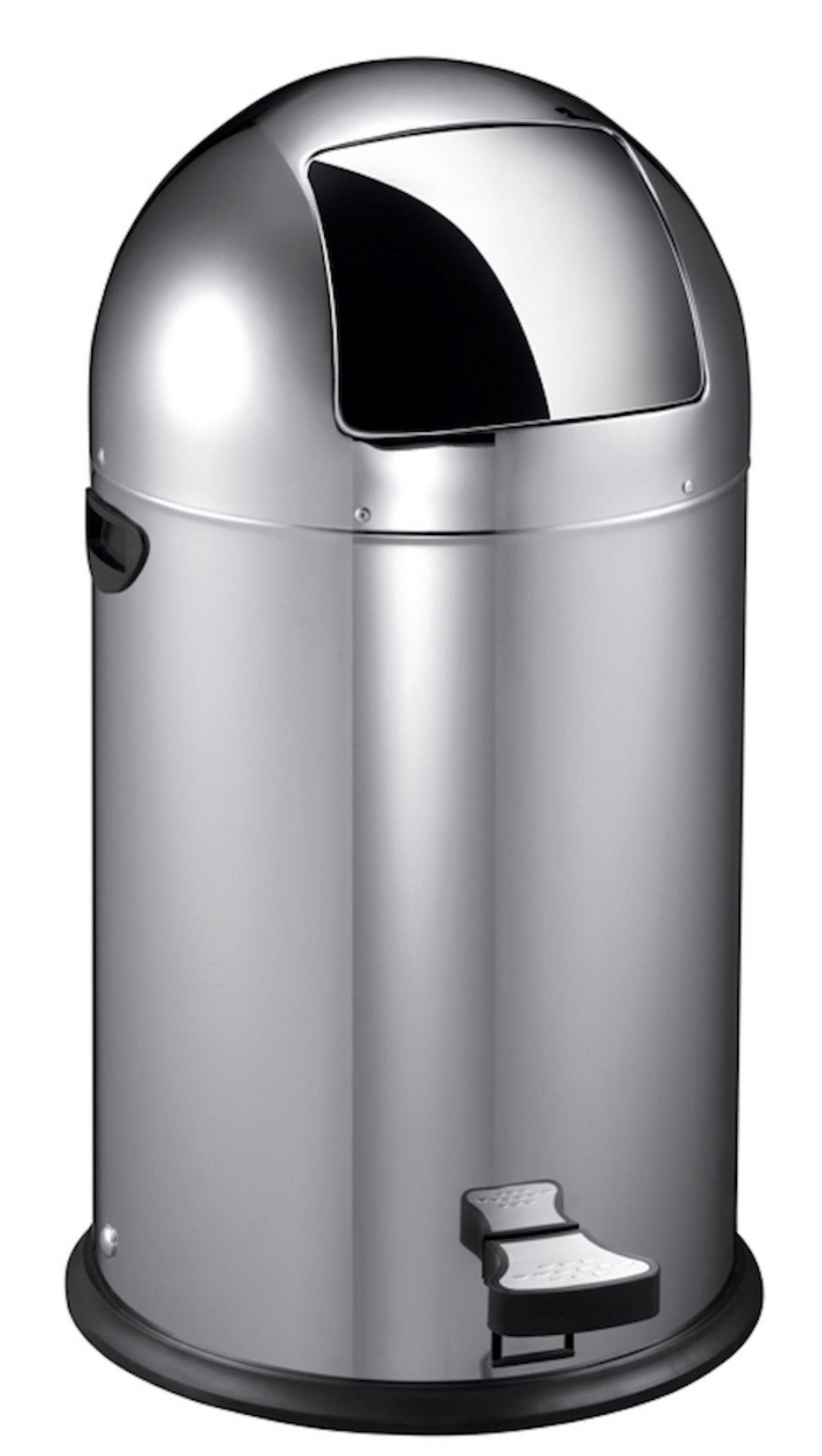 MÜLLEIMER Stilvoller Eleganter Mit Starkem Fußpedal und Verzinktem Inneneimer 40 Liter 74 x 41,5 x 47,5 cm Edelstahl - Silberfarben, Metall (41.5/74/47.5cm) - PROREGAL