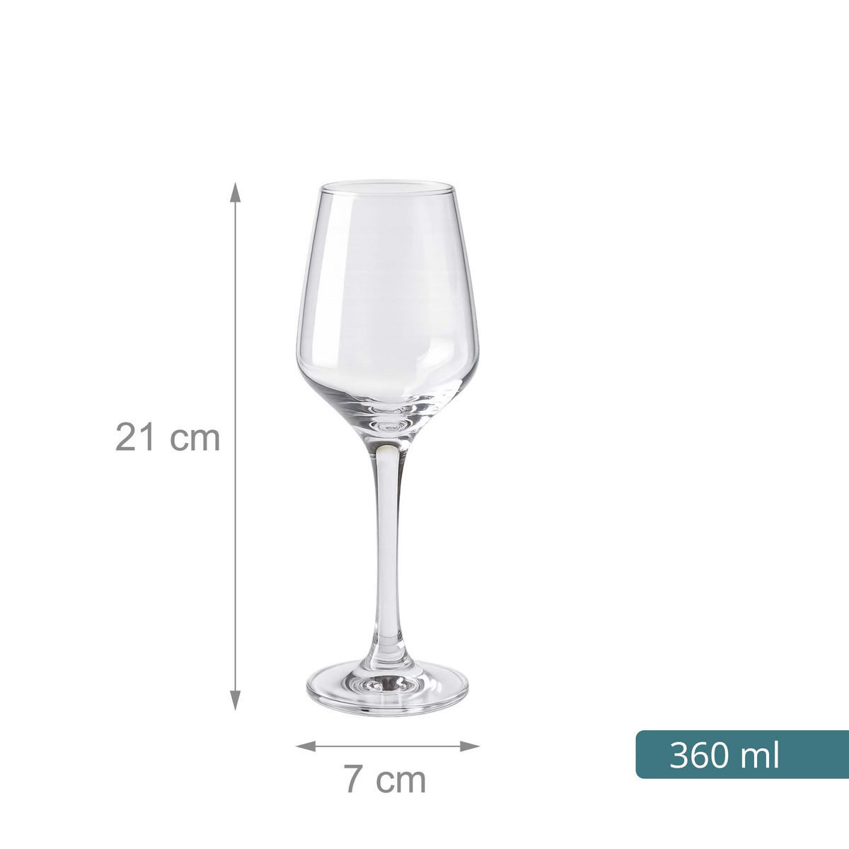 VINGLAS Transparent 4-pack glas tål diskmaskin 360 ml - Transparent, Glas (0.36L) - Relaxdays
