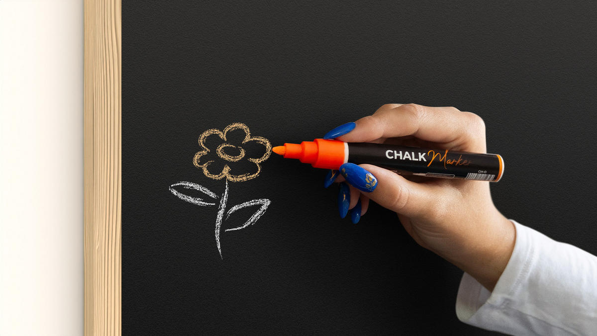 KREIDETAFEL 90x60 cm, ECO-Holzrahmen - Schwarz, Holz (90/60/2cm) - ALLboards