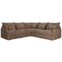 ECKSOFA VERSO L Braun Cord - Schwarz/Braun, Kunststoff/Textil (270/270cm) - MKS