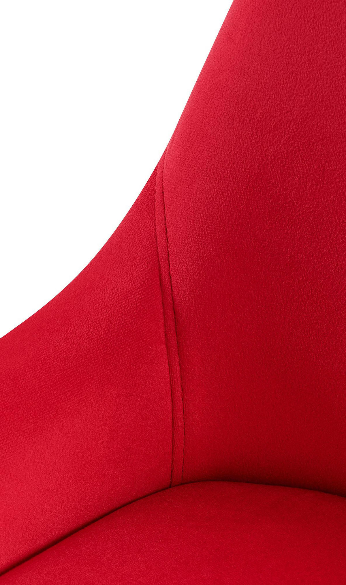 STUHL Samt Rot - Rot/Schwarz, Textil (50/86/53cm) - CLP