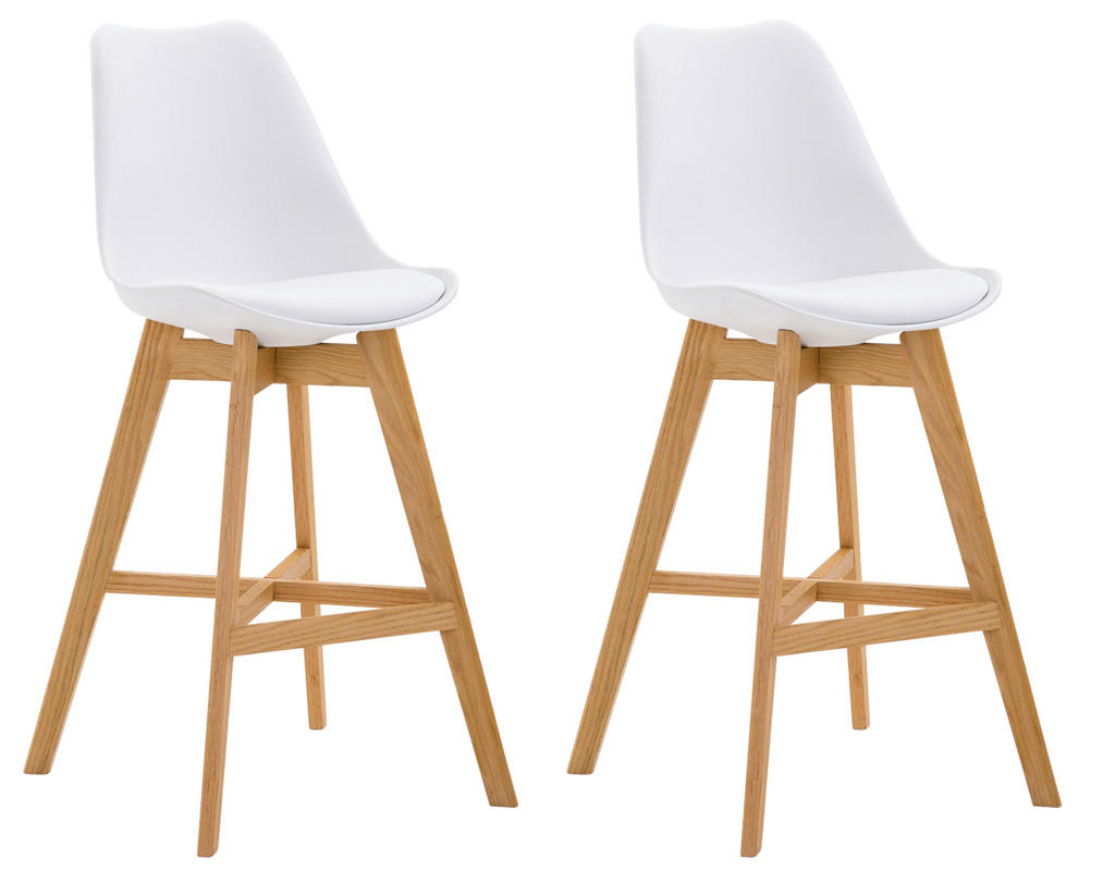 BARHOCKER 2er Set Dumir Kunststoff Weiß - Weiß, Kunststoff (48/112/56cm) - DELUKE