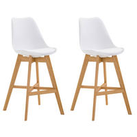 BARHOCKER 2er Set Dumir Kunststoff Weiß - Weiß, Kunststoff (48/112/56cm) - DELUKE