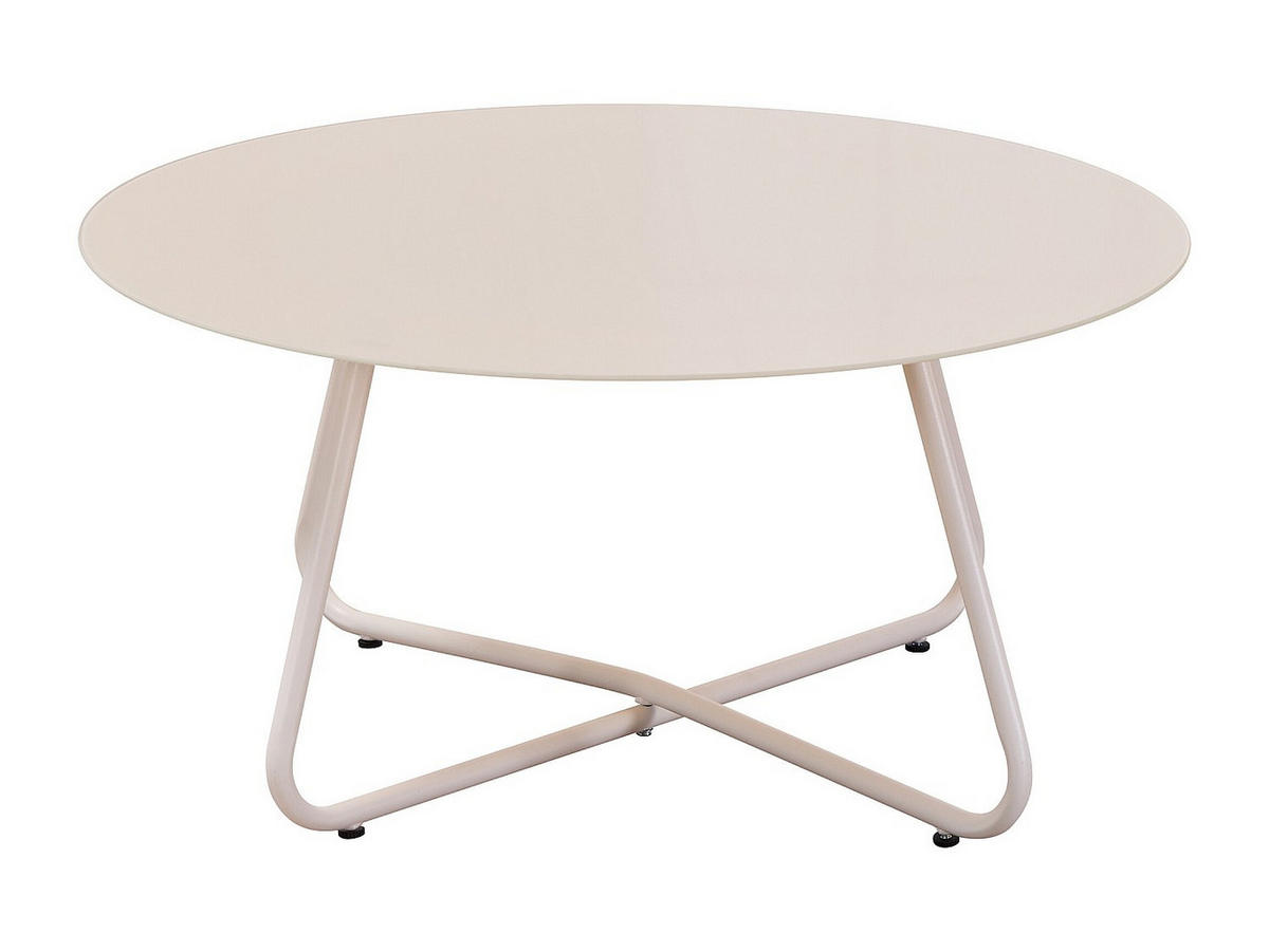GARTENSITZGRUPPE im Set - 4 Personen - Metall - Beige - - Beige, Metall - Vente-Unique