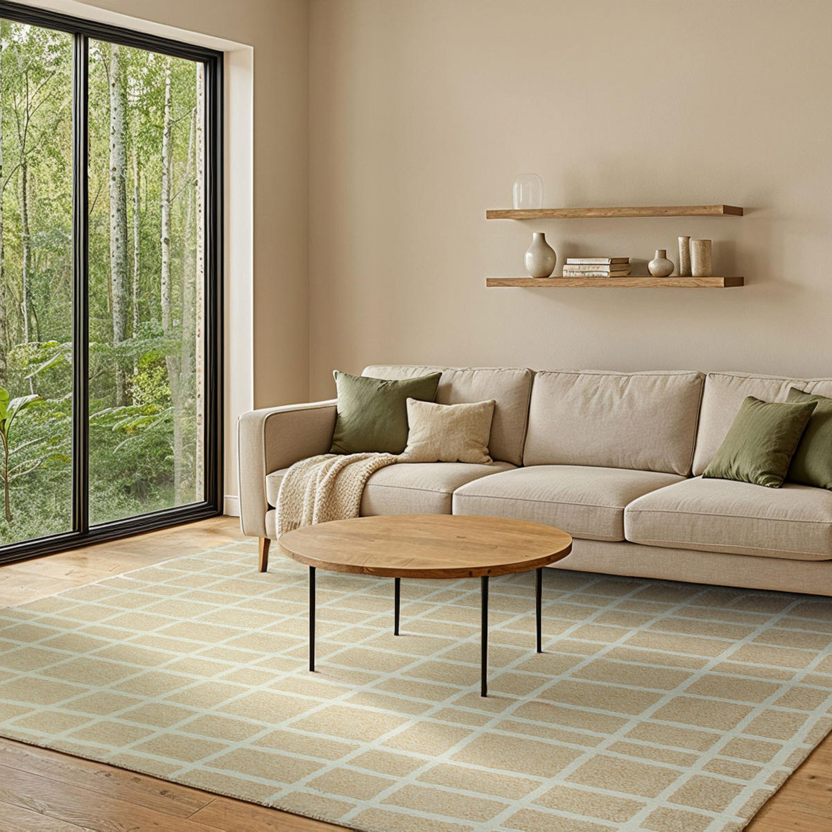 TEPPICH Powder Snow Lola&Moi 170/240 cm - Beige, Kunststoff/Textil (170/240cm) - Lola&Moi