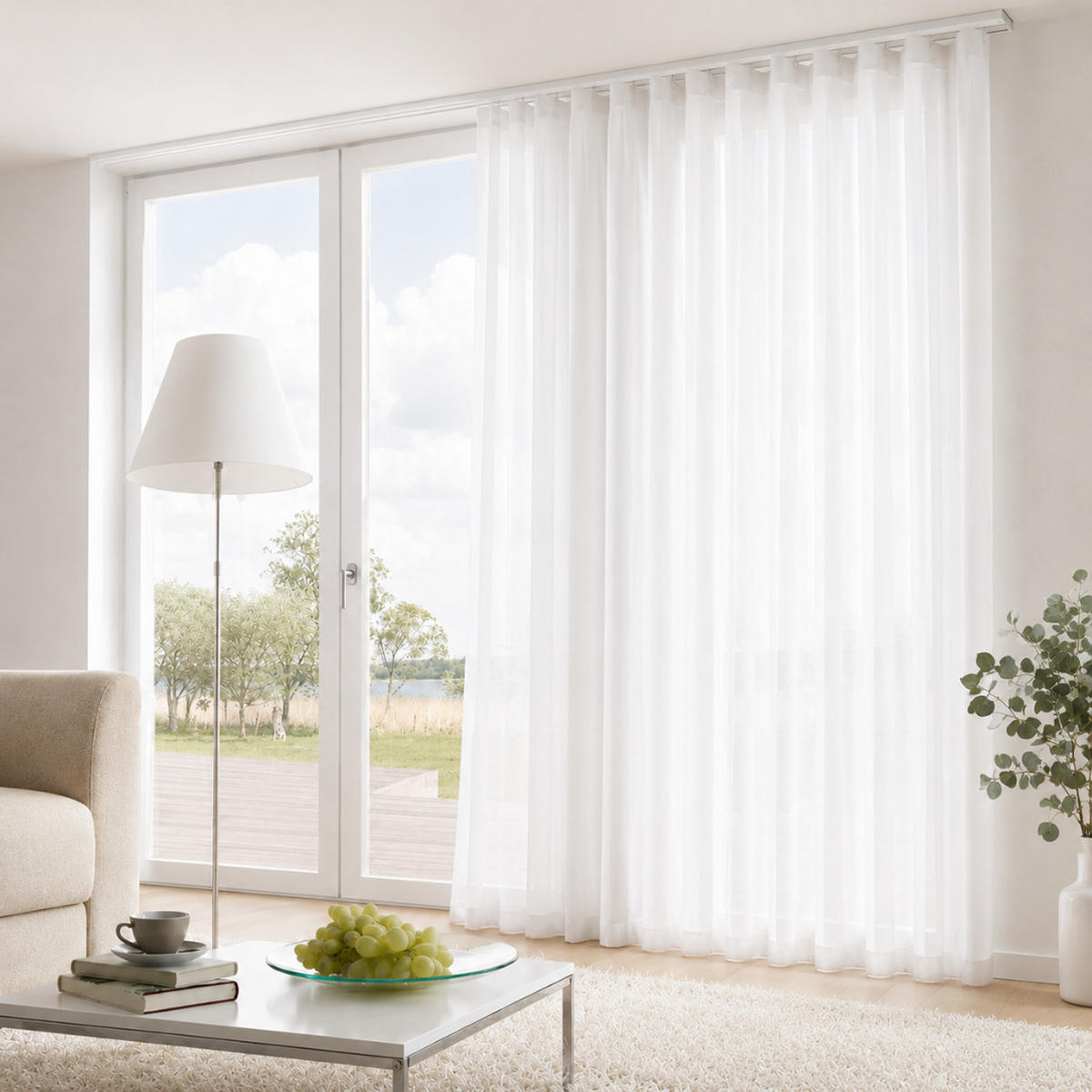 VORHANGSCHIENE SH, 1-läufig, 240 cm, weiß - Weiß, Kunststoff (4.7/1.7/240cm) - SN Deco