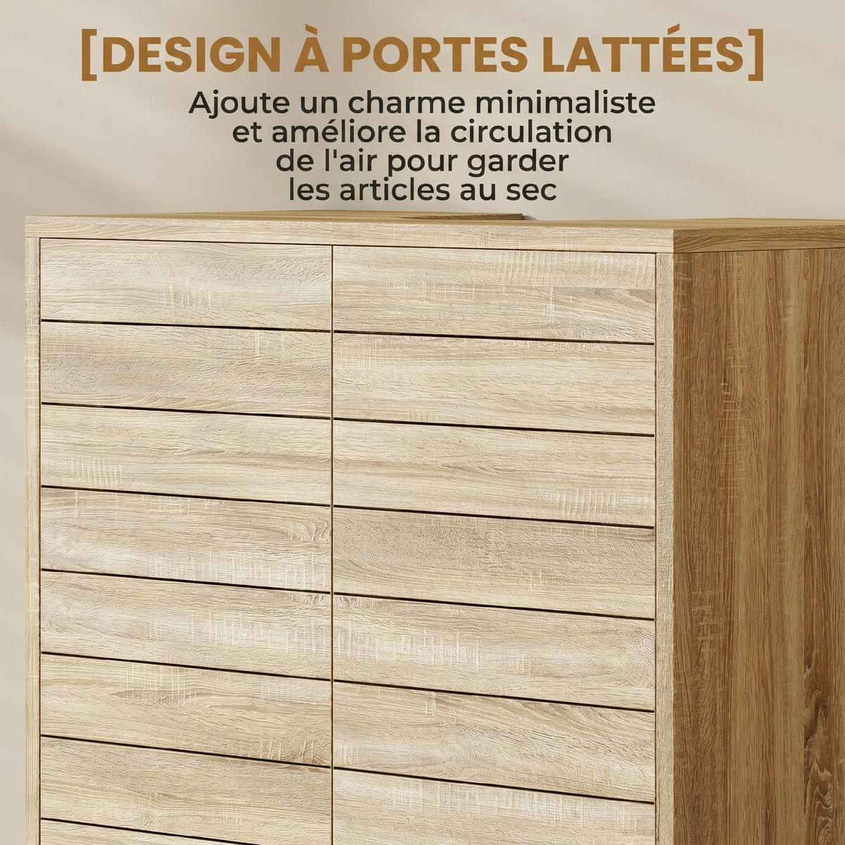 WASCHBECKENUNTERSCHRANK DE-15957 Push-to-Open Naturholz - Naturfarben, Holzwerkstoff (60/60/30cm) - ComfortXL
