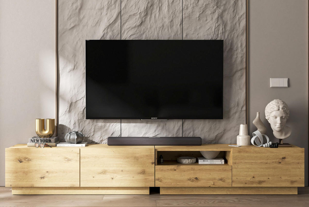 TV-SCHRANK Enjoy Eiche Artisan matt Loft Schublade 120 cm - Eiche Artisan, Holzwerkstoff (120/37/35cm) - Meble Lindner