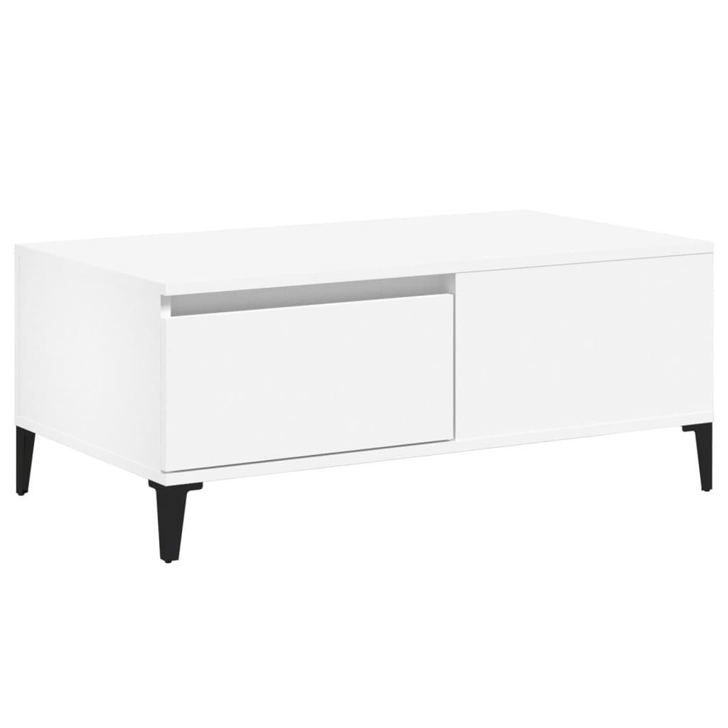 COUCHTISCH Weiß 90x50x36,5 cm Holzwerkstoff - Weiß, Holzwerkstoff (90/50/36.5cm) - furnicato