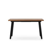 TISCH ausziehbarer von 138 bis 178 cm mit Metallbeinen 85/76/138 cm - Nussbaumfarben, Holzwerkstoff (91.6/85/76cm) - Calicosy