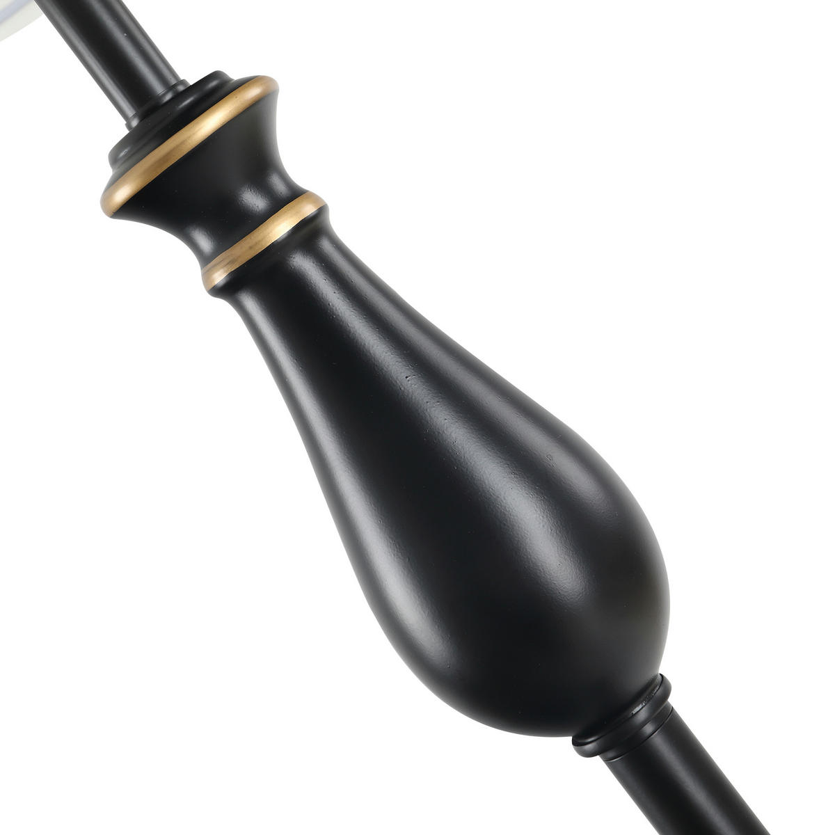 LAMPENSET, 3-tlg., Schwarz+Weiß, Metall, PS - Multicolor, Metall (38/158/30cm) - HOMCOM
