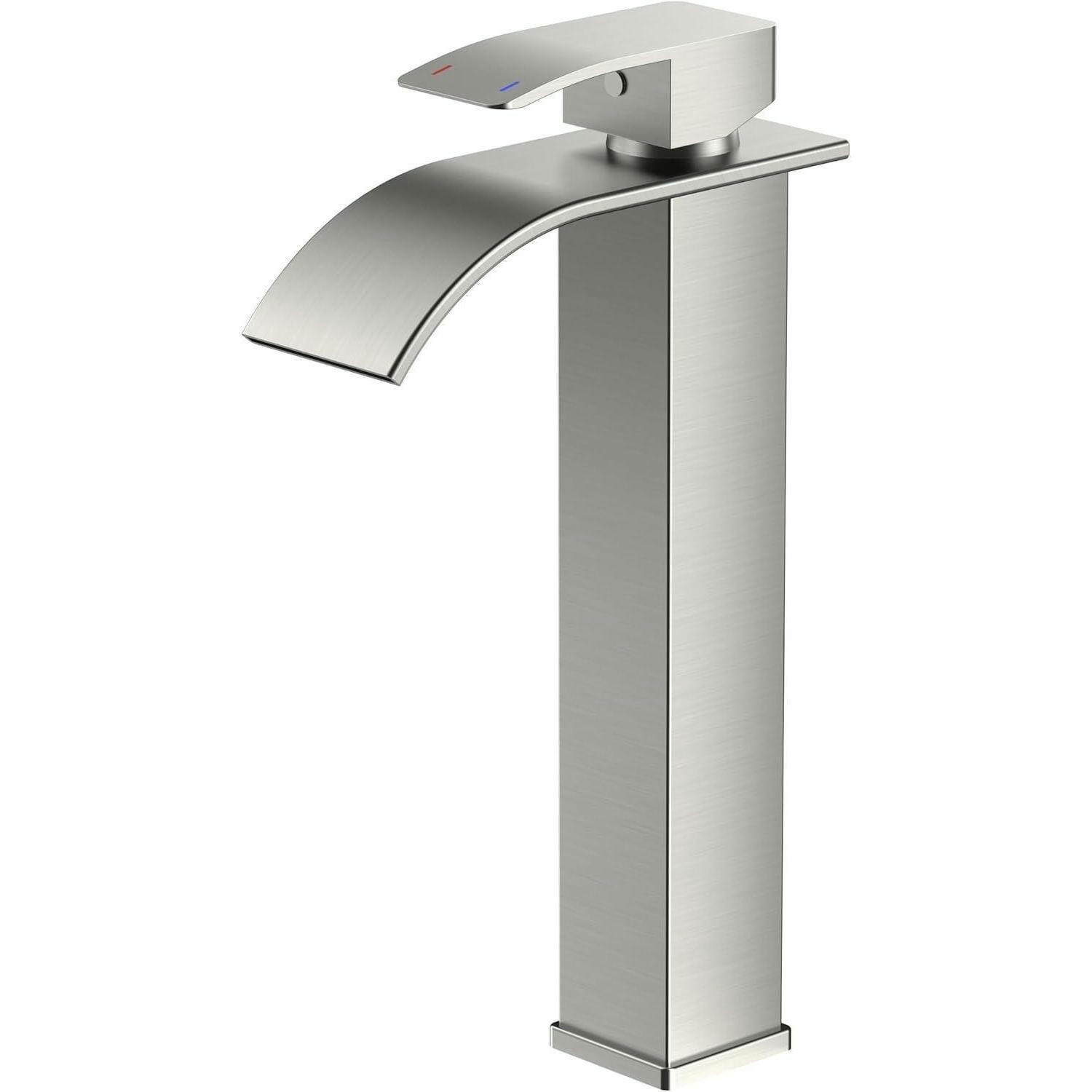 WASCHTISCHARMATUR Wasserfall gebürstet 220 mm - Silberfarben, Metall (16.5/17/29.5cm)