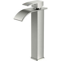 WASCHTISCHARMATUR Wasserfall gebürstet 220 mm - Silberfarben, Metall (16.5/17/29.5cm)