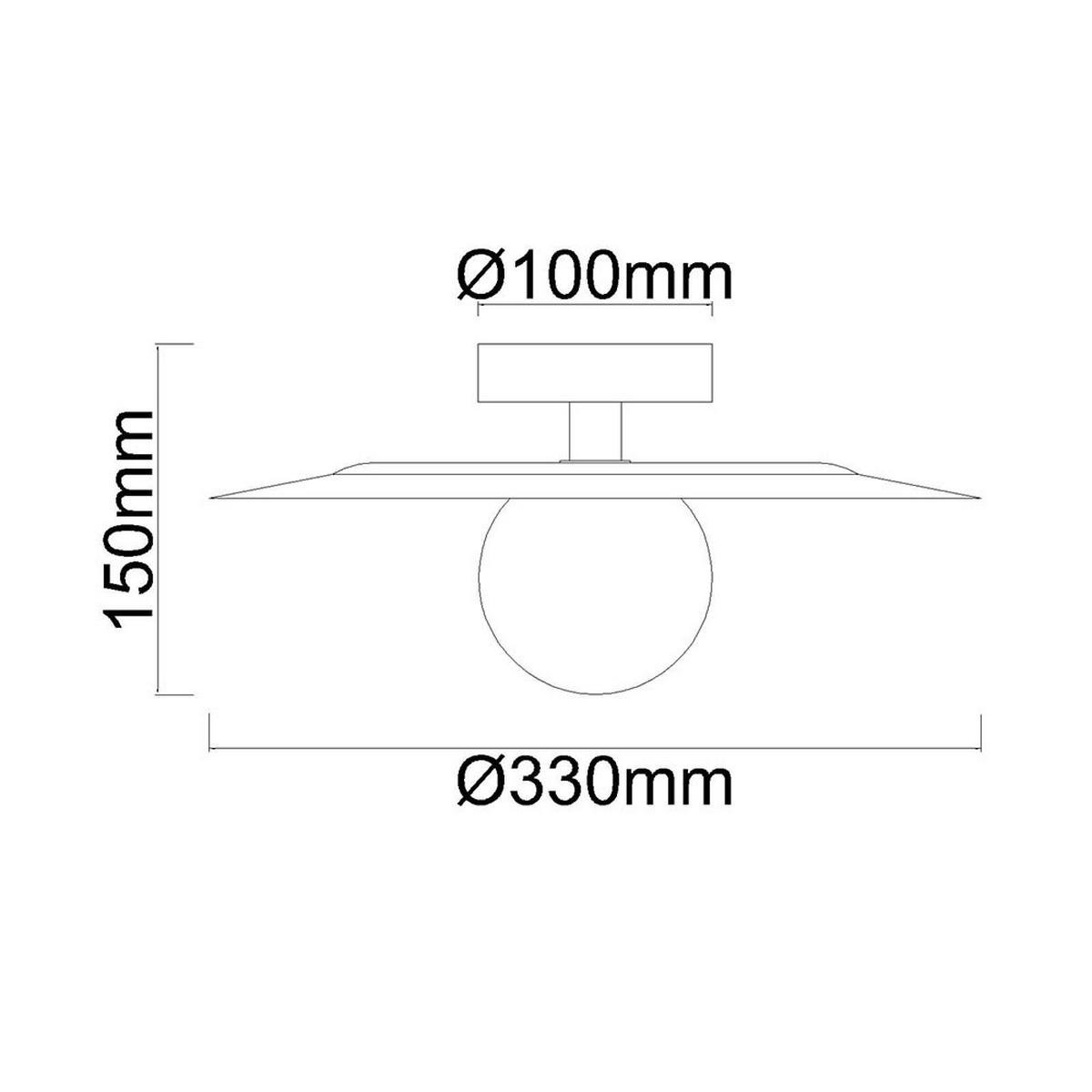 LED DECKENLEUCHTE Metall Silber Weiß - Silberfarben, Metall (33/33/15cm) - Globo Lighting