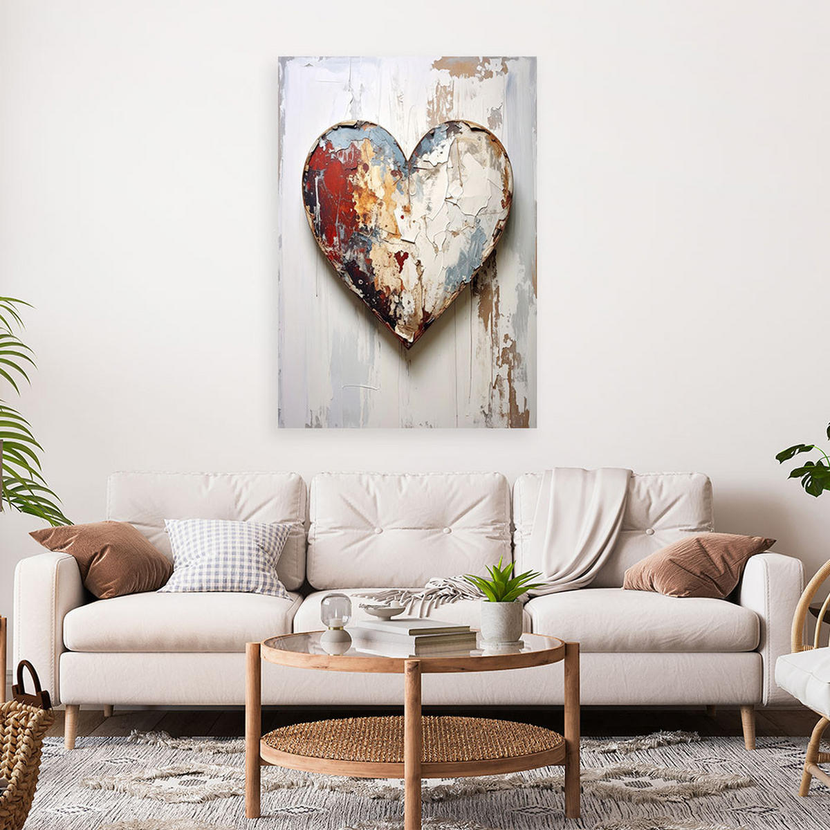 LEINWANDBILD Liebe 80x120cm - Beige, Textil (80/120cm) - Feeby