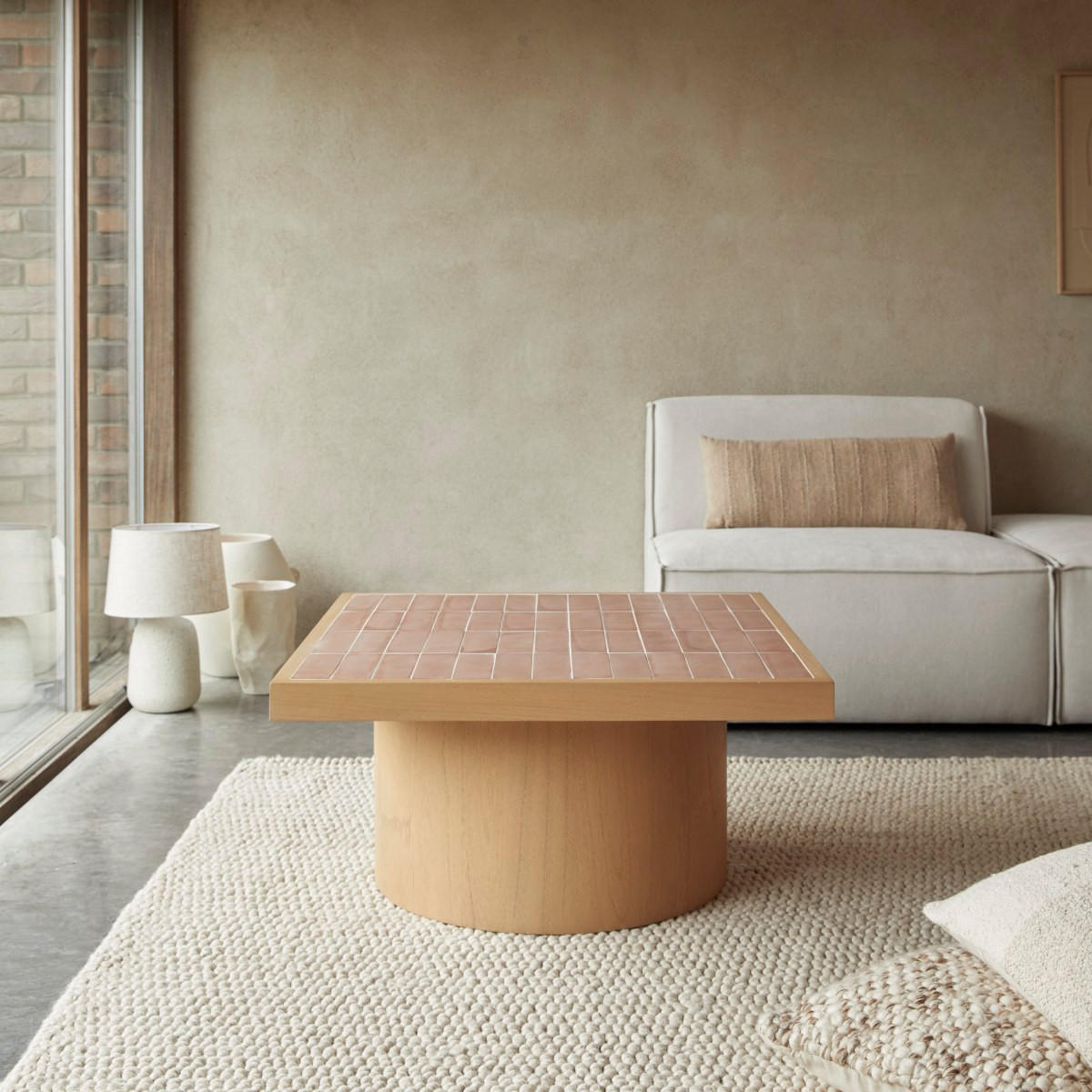 COUCHTISCH Karel Natur aus Mindiholz - Naturfarben, Holz (83/85/42cm) - Tikamoon