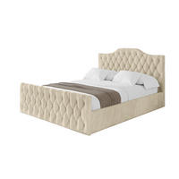 POLSTERBETT mit Bettkasten, Fußteil und Lattenrost, Boxbett mit Matratze H3/H4 - FALIO-Z 180x200 Beige - Ecru, Holzwerkstoff/Textil (180/200cm) - ALTDECOR