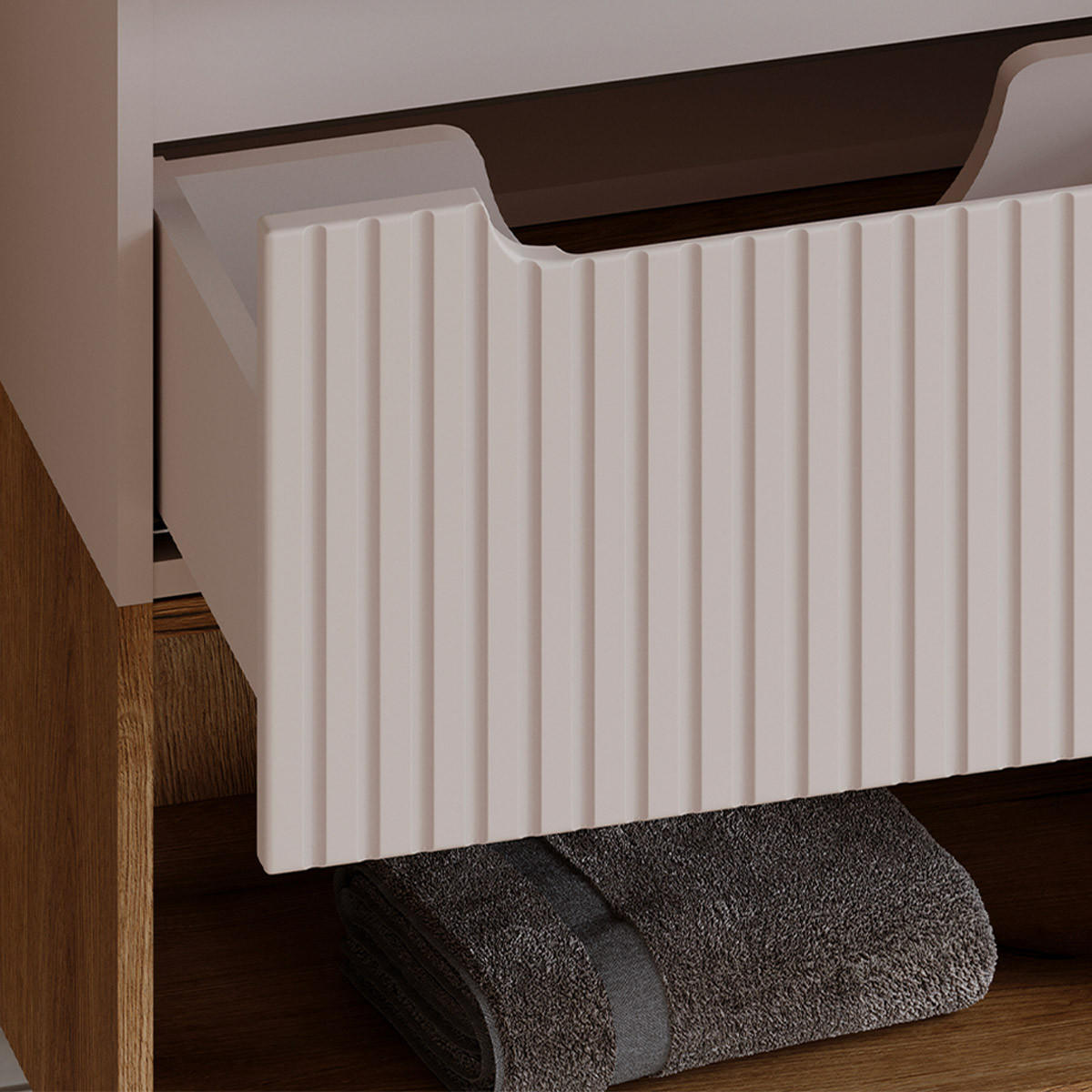 WASCHTISCH 81cm Riva Kaschmir - Beige, Holzwerkstoff (81/60/40cm) - Petits-meubles