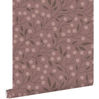 TAPETE Blumenmuster 50 x 900 cm - Lila, Papier (50/900cm) - ESTAhome