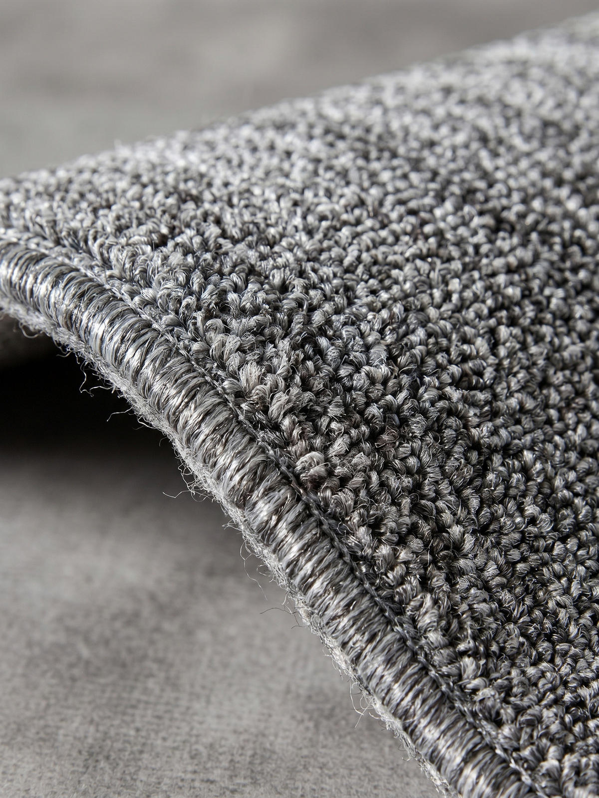 TEPPICH Kurzflor Uni Modern Waschbar Schlafzimmer Strapazierfähig Rund Grau 200x200 cm Flur – AMMER - Grau, Textil (200/200cm) - KADIMA DESIGN