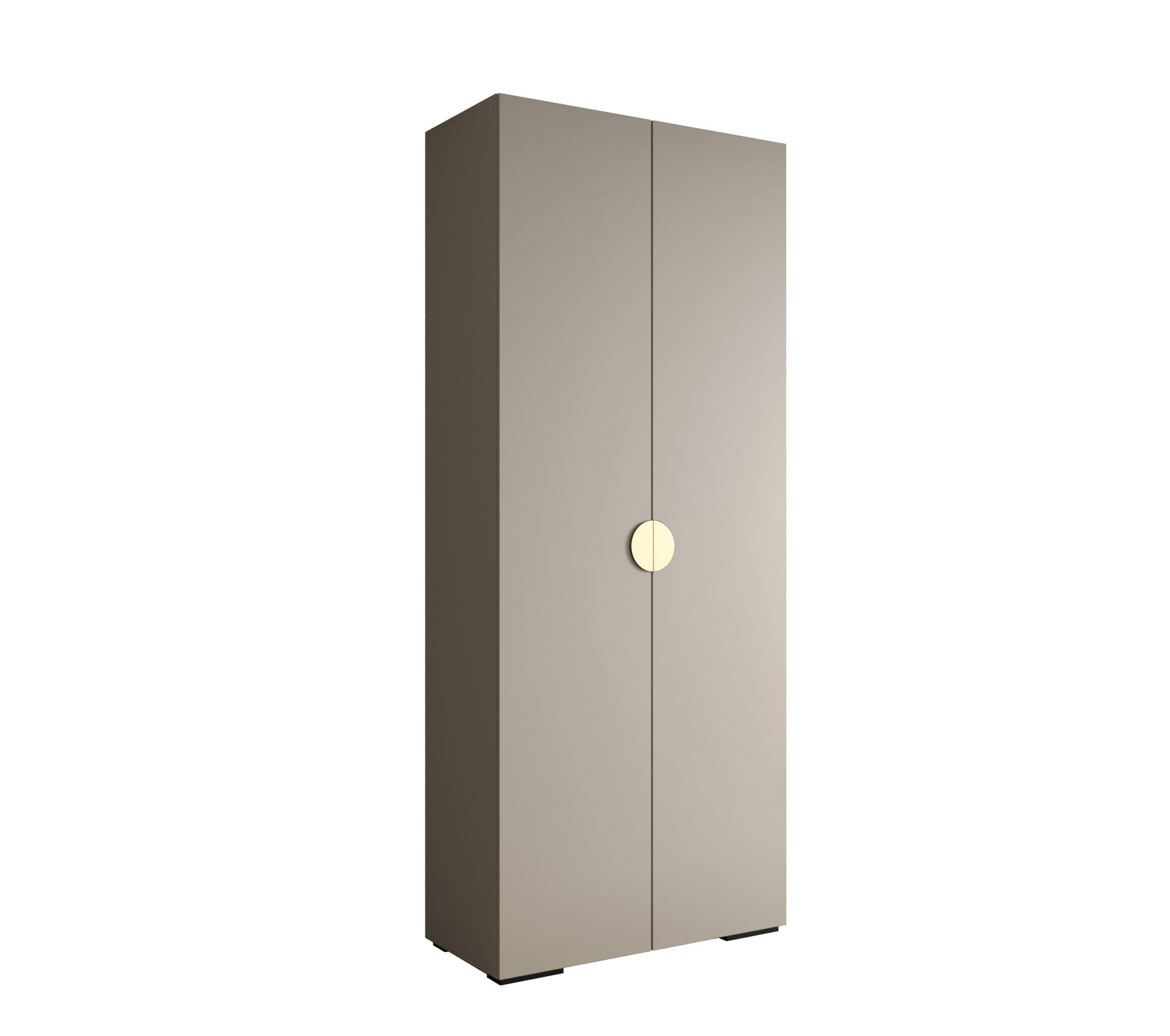 DREHTÜRENSCHRANK 236.7/100/47 2-türig - Kaschmir/Goldfarben, Holz/Metall (100/236.7/47cm) - Abiks Möbel