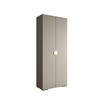 DREHTÜRENSCHRANK 236.7/100/47 2-türig - Kaschmir/Goldfarben, Holz/Metall (100/236.7/47cm) - Abiks Möbel