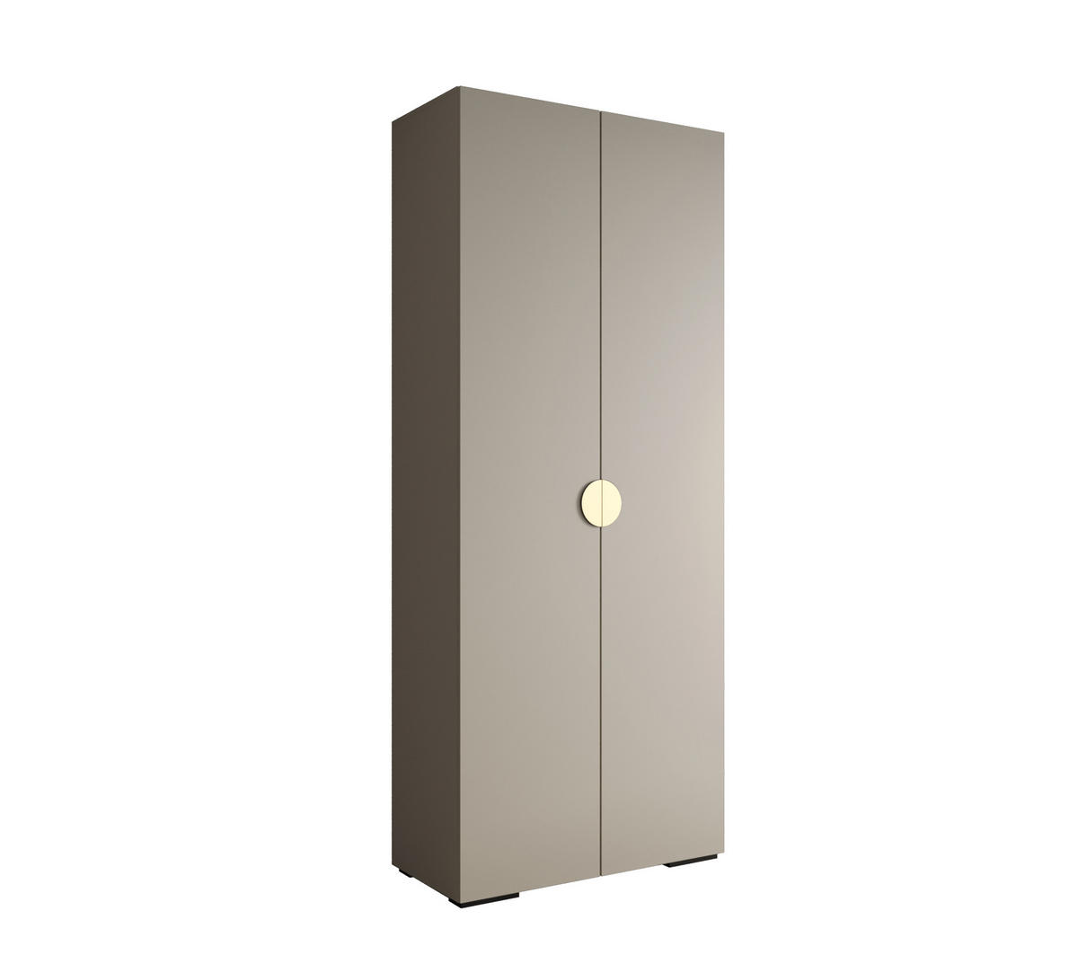 DREHTÜRENSCHRANK 236.7/100/47 2-türig - Kaschmir/Goldfarben, Holz/Metall (100/236.7/47cm) - Abiks Möbel