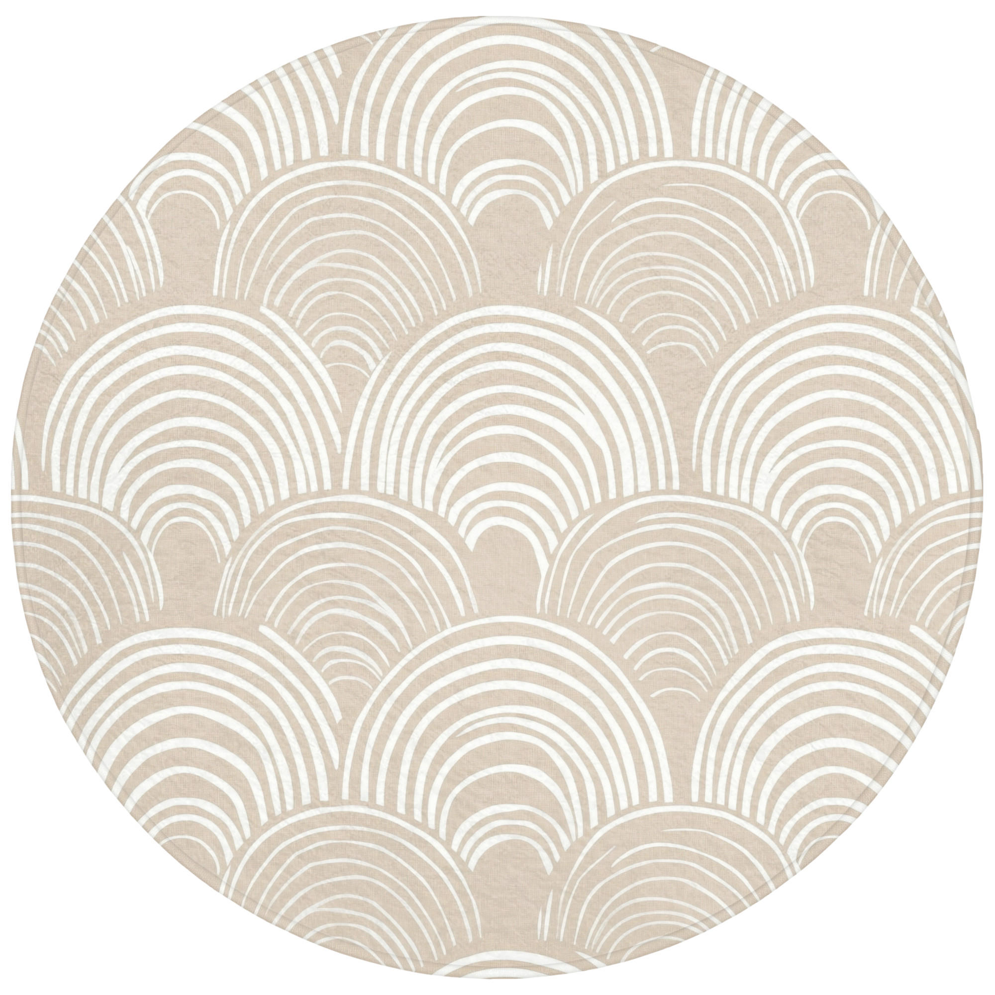 KÚPEĽŇOVÁ PREDLOŽKA Vlny - textúra - béžová 70x70 cm - kašmírová, textil/plast (70/70cm) - OnlyWow