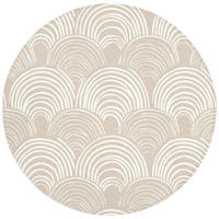 KOUPELNOVÁ PŘEDLOŽKA Vlny - Textura - Béžová 70x70 cm - kašmírová, textil/plast (70/70cm) - OnlyWow
