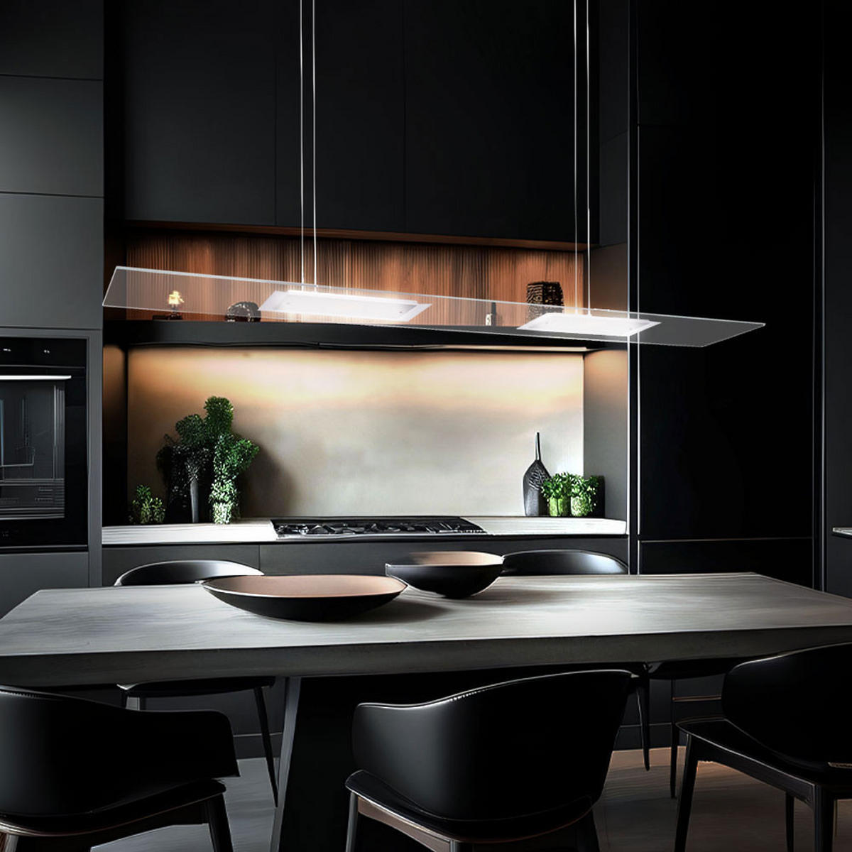 LED HÄNGELEUCHTE Metall Silber - Silberfarben, Glas (100/10/130cm) - Brilliant