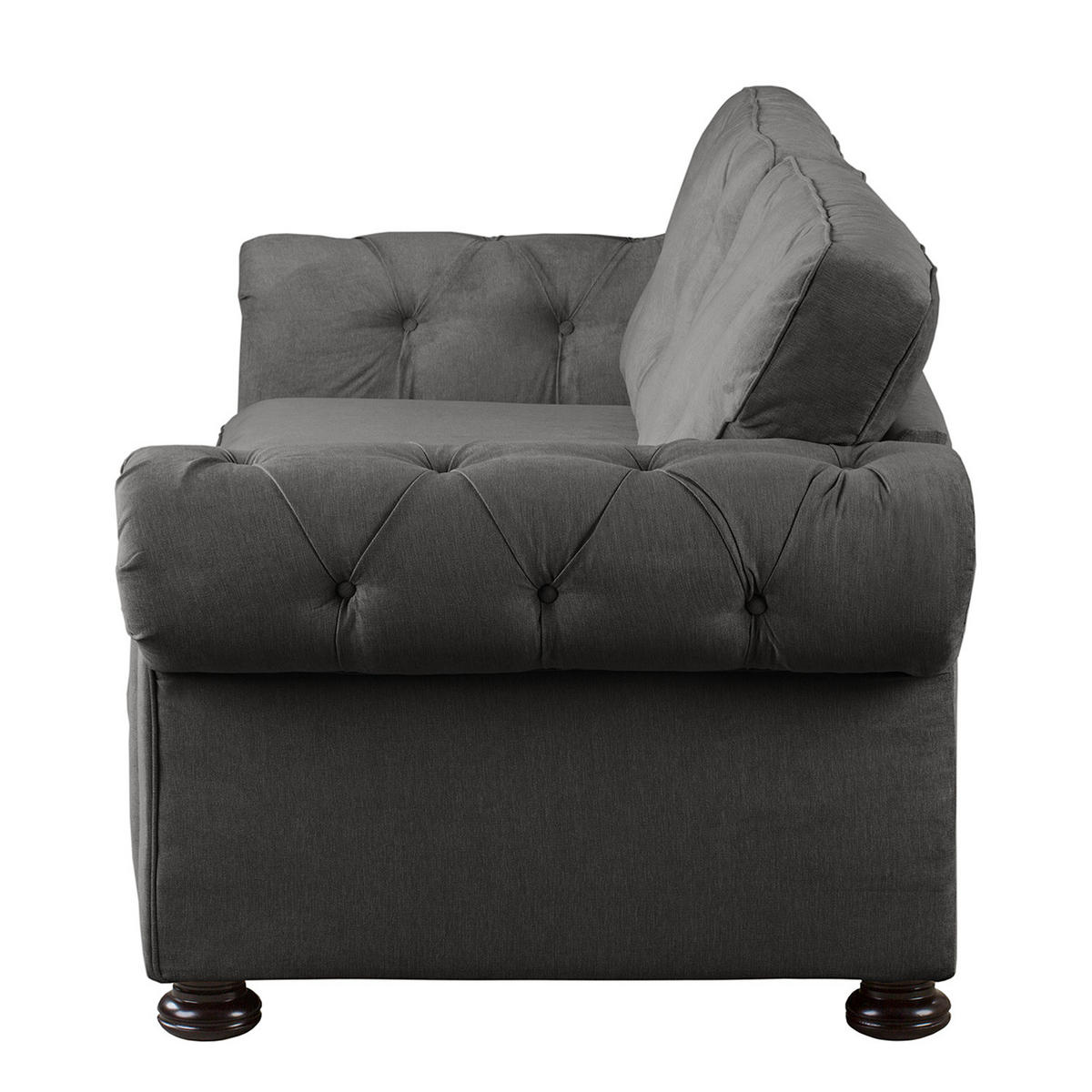 3-SITZER SOFA - Microfaser - Grau, Textil (250/93/100cm) - home24