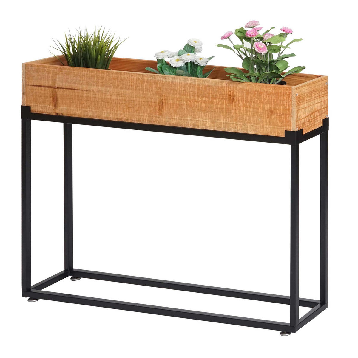 HOCHBEET Braun, Schwarz - Schwarz/Braun, Holz (80/62/16cm) - MCW