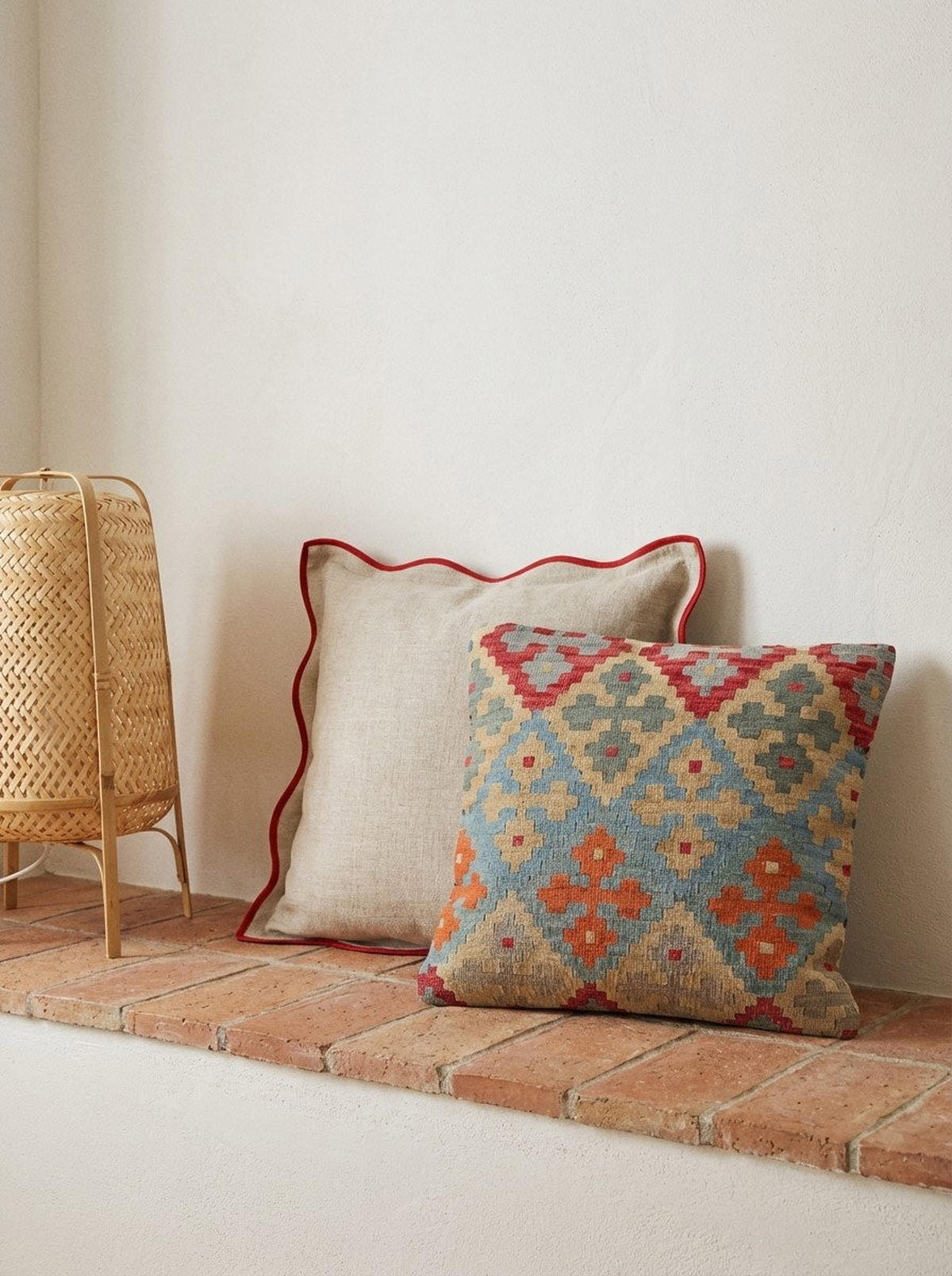 KELIM-KISSEN Mehrfarbig 65/65 cm Schurwolle - Multicolor, Textil (65/65cm) - Looma