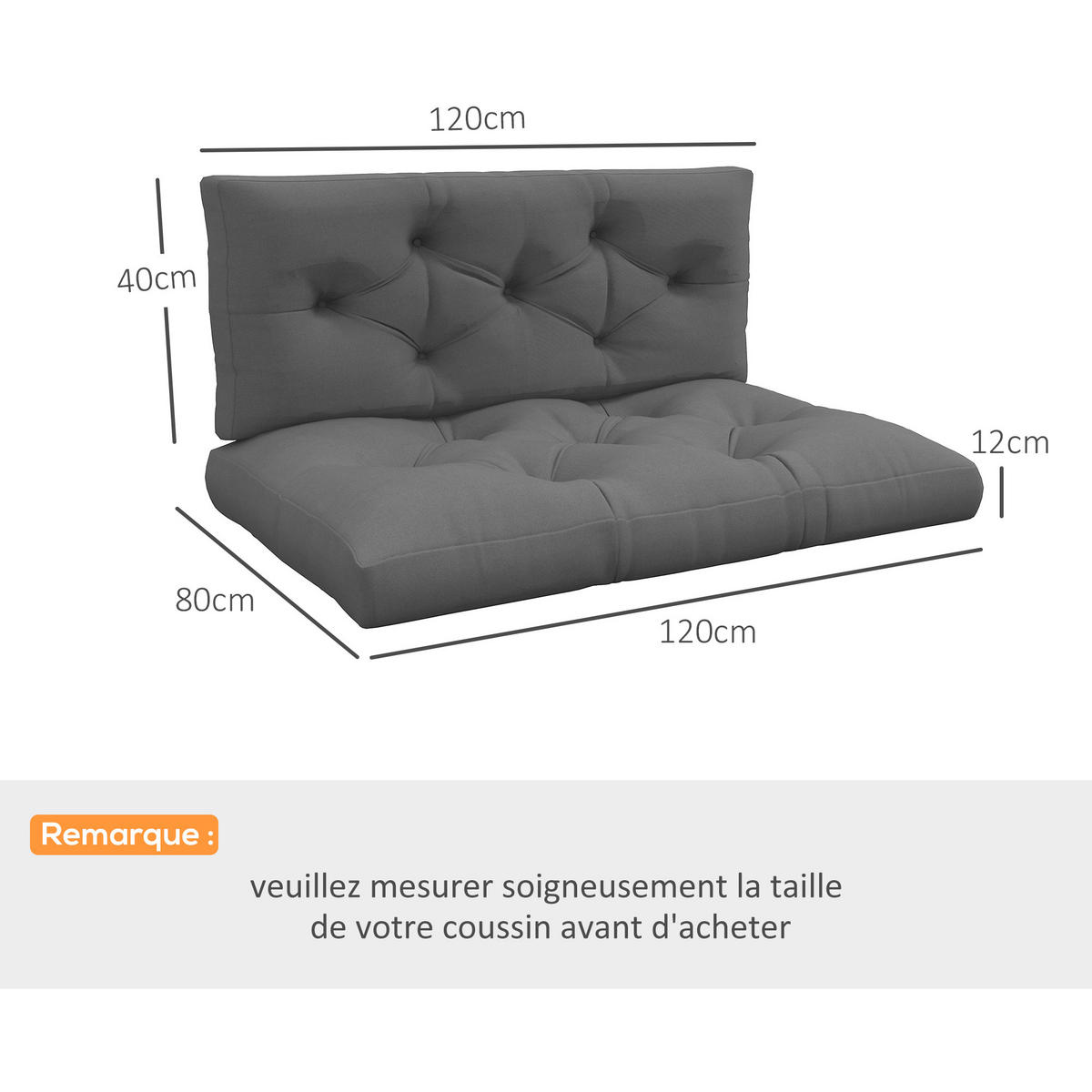 SESSELAUFLAGEN Grau 1 Stück - Grau, Kunststoff (80/12/120cm) - GiPP