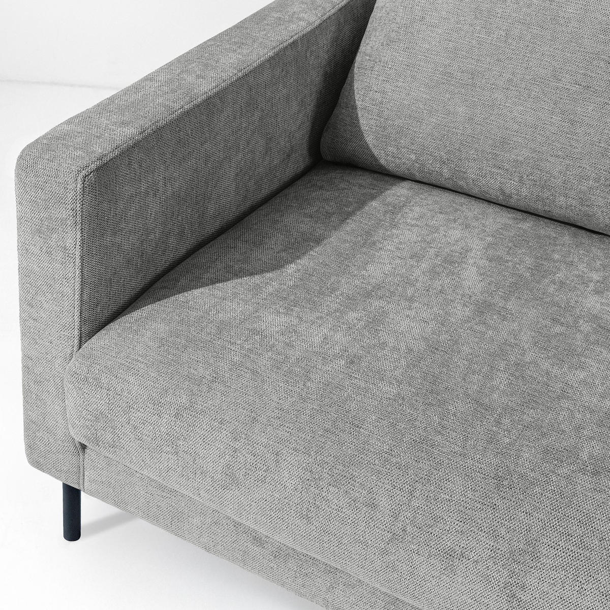 SOFA LUMO, 3-Sitzer, Grau - Schwarz/Grau, Holz/Holzwerkstoff (198/90/95cm) - KONSIMO®
