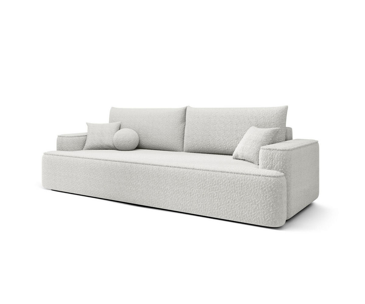SOFA mit Schlaffunktion FIGO Quelle 01 - Weiß, Textil (250/75/150cm) - Bedante