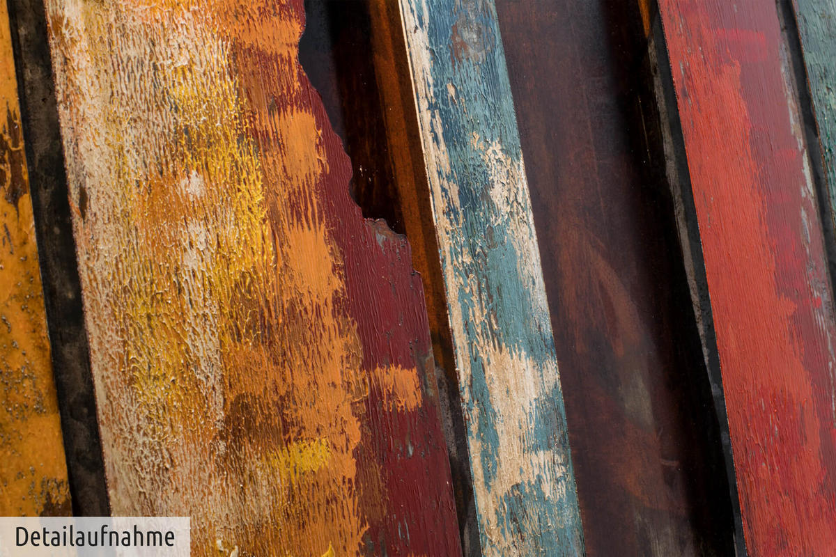 METALLBILD Bunt 144/44 cm - Multicolor, Metall (8.8/44cm) - KUNSTLOFT