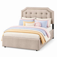 POLSTERBETT 90/200 mit 2 Schubladen und verstellbarem Kopfteil in Dunkelbeige - Beige, Holzwerkstoff/Textil (90/200cm) - EVRYAE