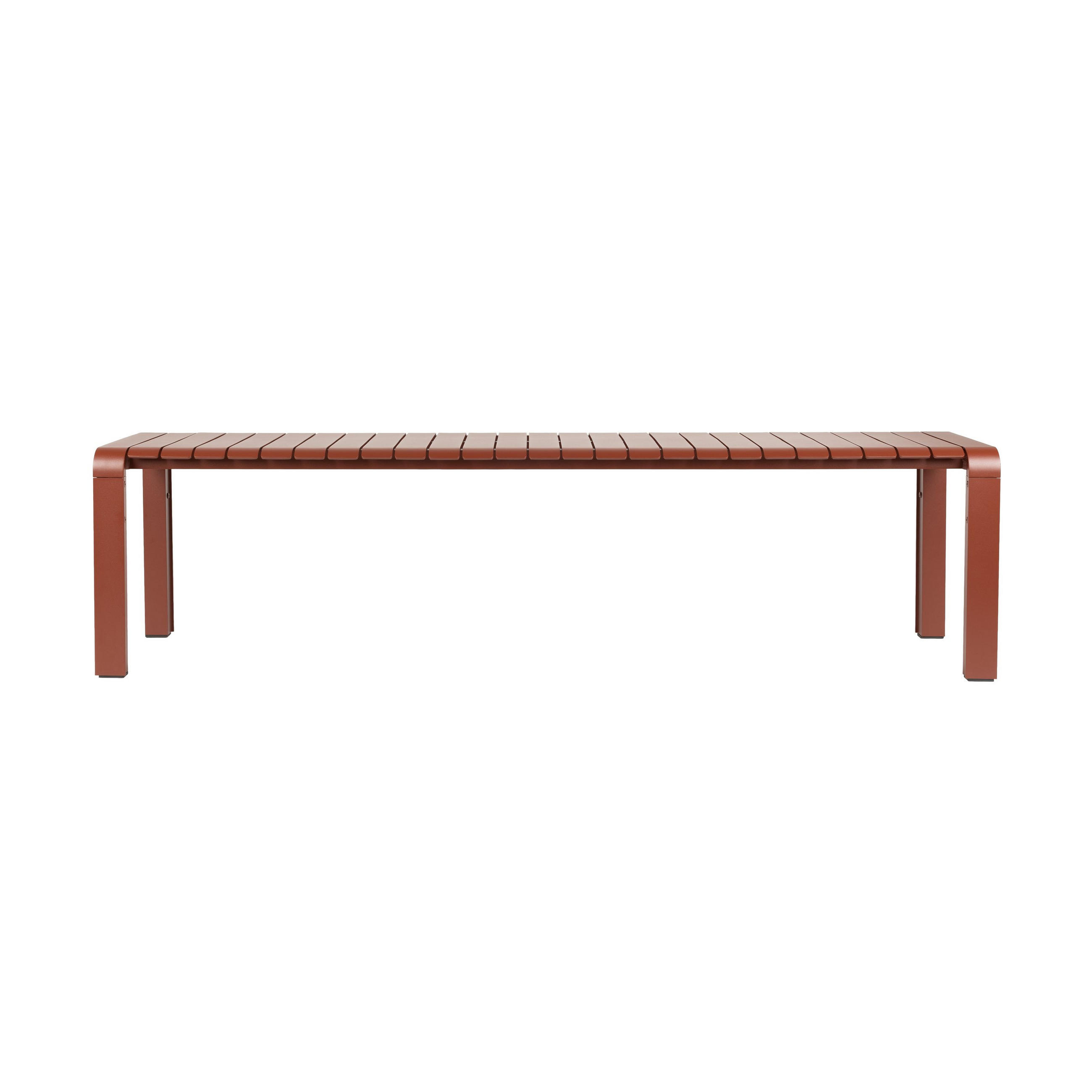 GARTENTISCHBANK Vondel Rot - Rot, Metall (175/45/45cm) - Zuiver