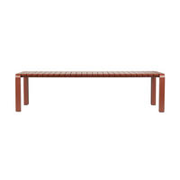 GARTENTISCHBANK Vondel Rot - Rot, Metall (175/45/45cm) - Zuiver