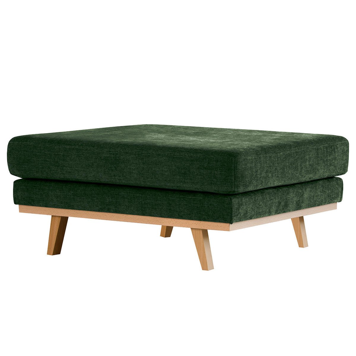 POLSTERHOCKER - Dunkelgrün/Buchefarben, Textil (85/43/60cm) - home24