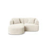 MODULARES-ECKSOFA links Campi aus Cord elfenbein 3 Sitzplätze - Ecru, Textil (156/180cm) - Cosmopolitan Design