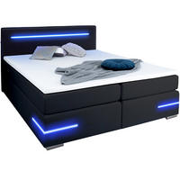 BOXBETT Lennox schwarz 180/200 cm - Schwarz, Textil (180/200cm) - wonello