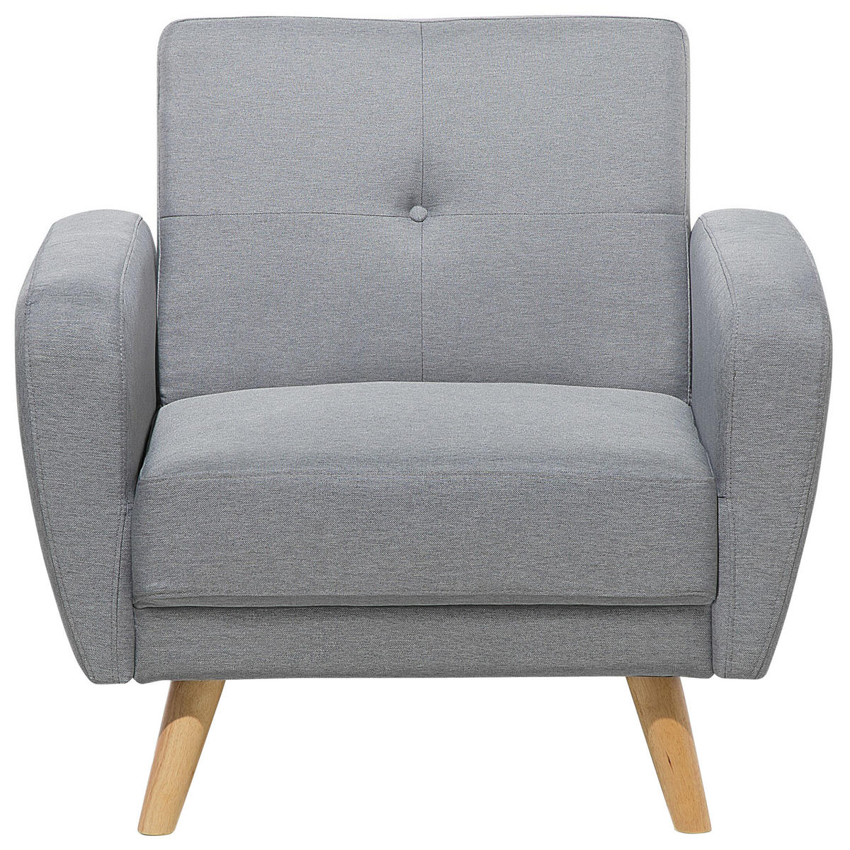 SESSEL Polsterbezug Grau Florli - Grau, Holz/Textil (89/82/85cm) - Beliani