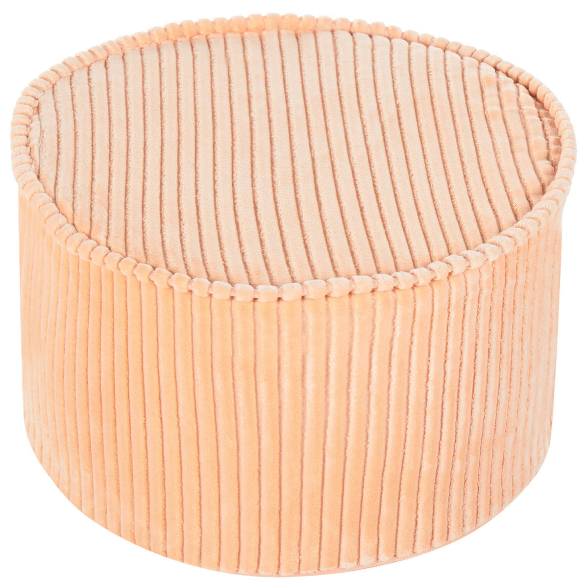 POUF Pfirsichrosa Zikria - Pink, Textil (40/25/40cm) - Beliani