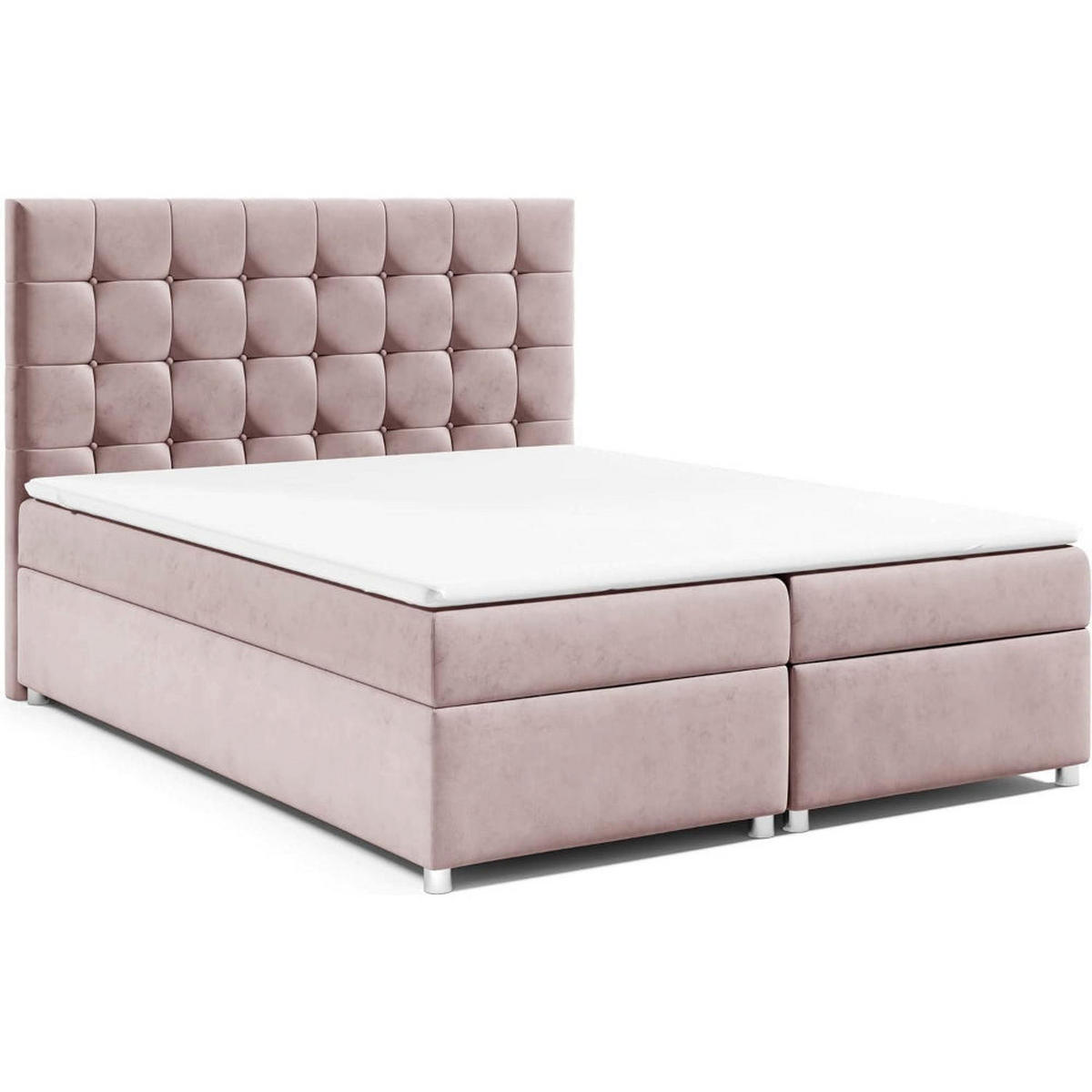 BOXBETT mit Bettkasten Trinity K9 Bonellfederkern inkl. Topper - Rosa, Holz/Holzwerkstoff (160/200cm) - Best For Home
